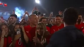  تامر حسني يشعل احتفالية منتخب مصر فى استا القاهرة بحضور الفريق
